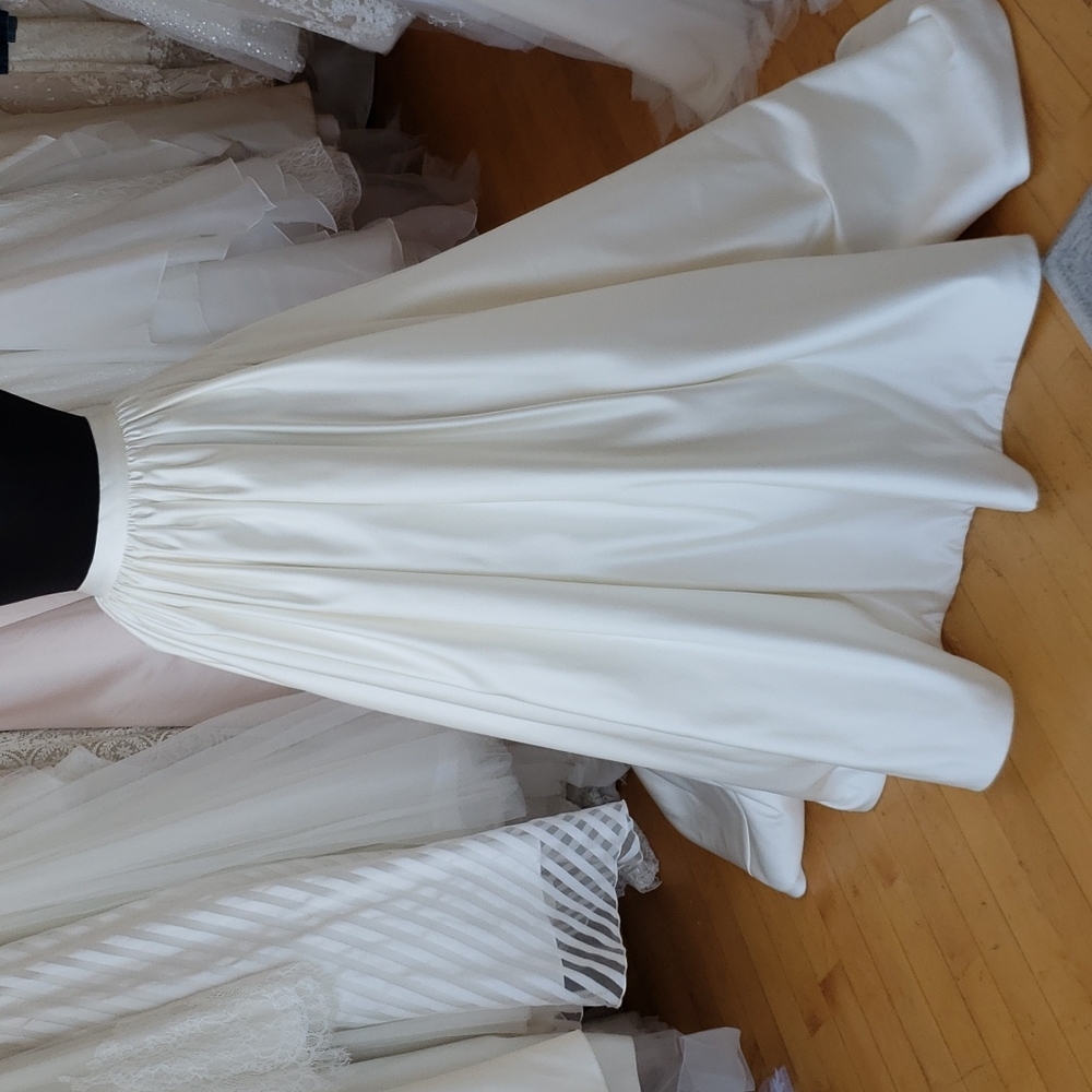Satin bridal skirt